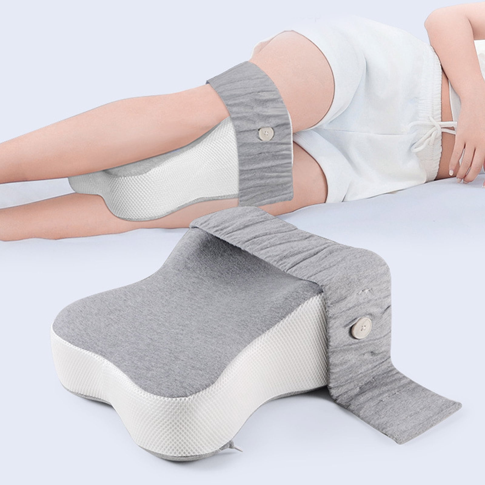 Knee Rest Cushion for Adults Ergonomic Design Pressure Relief Pregnancy Memory Leg Pillow for Required Knee Separation