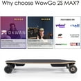 thumbnail image 3 of WOWGO Electric Skateboards Longboard with Top Speed 29MPH Dual 550W Motors for Adults Beginners Max Load 330LB, 105mm Honeycomb Wheels E Skate Board with 14.3Mile Long Range for Commute -2S MAX, 3 of 6