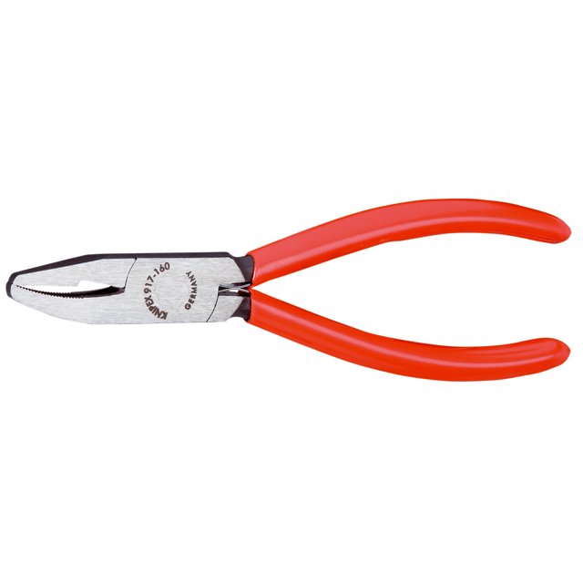 KNIPEX 91 71 160 Pinza para partir vidrio recubierto de plástico acabado pavonado 160 mm