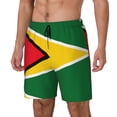 thumbnail image 5 of Mens Swim Trunks Guyana Flag Quick Dry Board Shorts with Compression Liner, 5 of 6