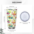 thumbnail image 4 of Logiee Cute Animals driving a car Print 20OZ Car Cup with Lid, Stainless Steel Vacuum Insulated Double Wall Travel Tumbler, Durable Insulated Coffee Mug,Thermal Cup with Straw-Without Straw, 4 of 8