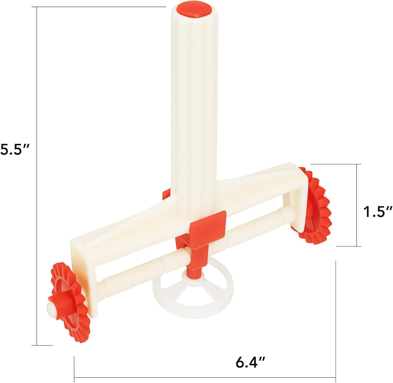 OVENTE Ravioli Pasta Roller Cutter, 6.4"L x 1.5"W x 5.55"H, Red ACPPA7100R | Removable Wheels, BPA-Free Slicer Perfect for Homemade Dough for Cooking Noodle, Baking Pastry, Cookie or Brownie