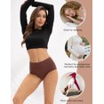 thumbnail image 4 of INNERSY Women's High Waist Briefs Soft Cotton Postpartum Underwear for Women 5 Pack(S,Light Brown), 4 of 6