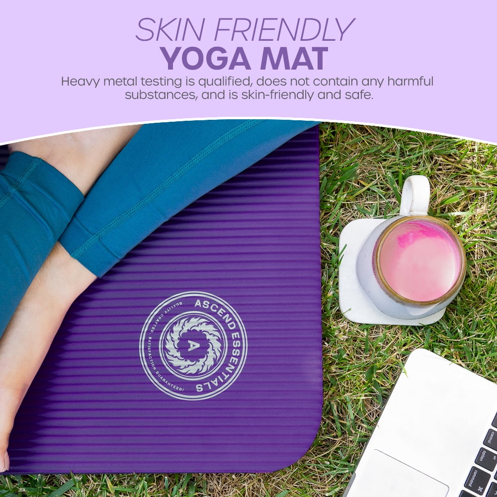Yoga Mat 10 mm Thickness with Carry Strap | Lightweight and Non slip Yoga Mat