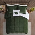 thumbnail image 4 of King Plush to Sherpa Down Alternative Comforter Set green/lvory, 4 of 5
