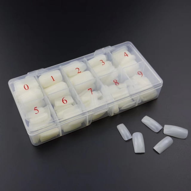 pitrice 500pcs Full Cover/Half Tips/French Style Acrylic Artificial False Nails Women Fake Nails Tips