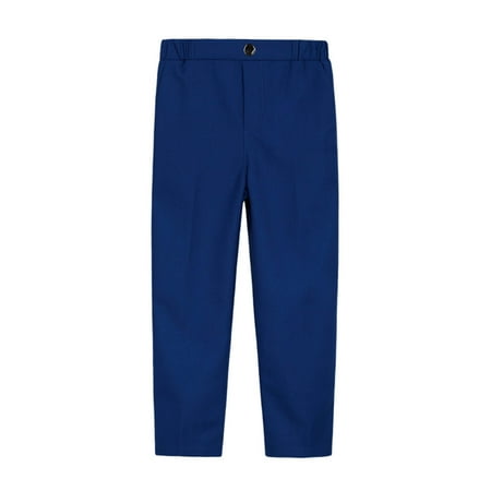 

Geire 18 Months-13 Years Children Boys Fashion Suit Pants Solid Color Stripe Casual School Uniform Straight Leg Suit Pants Trousers with Buckle