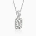 thumbnail image 4 of Bow Jewel 1.1 Ct Emerald Cut Lab Created Diamond Pendant Necklace Without Chain - 14K White Gold Plated Engagement Necklace for Women's - Wedding Gift for Her - Perfect for Special Occasion, 4 of 4