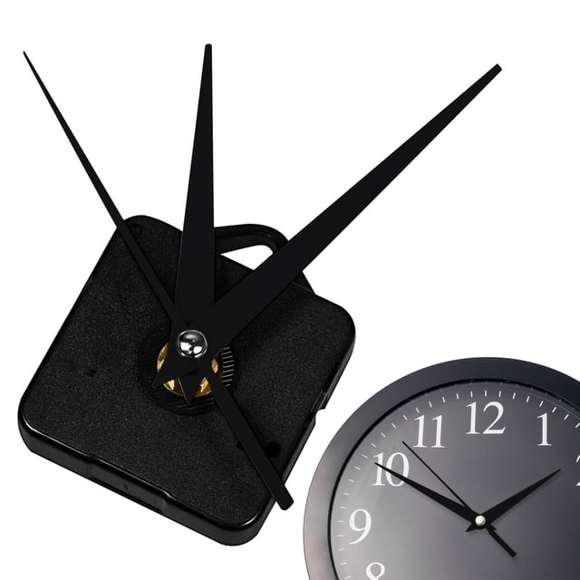 Billuyoard Kit de mecanismos de reloj, movimiento de cuarzo silencioso, manecillas de reloj de repuesto grande, reloj de barrido, eje largo, Decoración del hogar