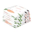 thumbnail image 4 of Multi-Purpose Kitchen Towels 28x18 Inch Dishcloths with Hanging Loop Decorative and Practical Towels for Kitchen, Dining White Rabbits and Carrots, 4 of 7