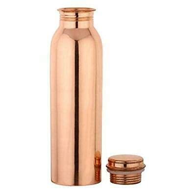 Pure Copper Water Bottle For Ayurveda Health Benefits Leak Proof FREE SHIP 