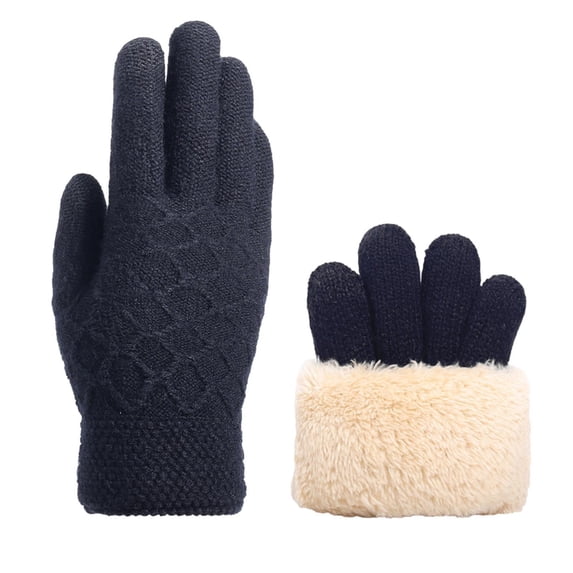 Dxzfnsa Outdoor Men Women's Winter Gloves With Fleece Lining Touchscreen Warm Stretched Thick Knitted Gloves Wool Gloves Thermal Gloves Gift for Women Men