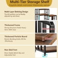 thumbnail image 4 of 6-Tier Adjustable Mini Fridge Stand with Storage Shelf, Heavy Duty Kitchen Rack with 3 Power Outlets & Air Switch, Microwave and Coffee Bar Organizer, 360lbs Capacity for Dorm, Apartment, 4 of 7