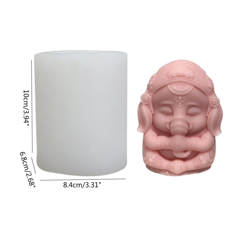 Statue Mold Ganesh- Candle Mold Wax Melt Mould Ganesa Silicone Mold for Candle