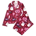 thumbnail image 4 of RMGVDSD Women's Pajamas Set 2 Piece Halloween Cute Printed Short Sleeve Top & Long Pants Sleepwear Pajama Sets Casual Fashion Relaxed Fit Nightwear, 4 of 4