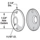 thumbnail image 2 of Rosettes Prime-Line E 2282, 5,7 cm, latón brillante, paquete de 2, 2 of 2