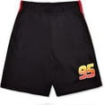 thumbnail image 3 of Disney Pixar Cars Lightning McQueen Boys’ Short Sleeve T-Shirt and Shorts Set for Toddlers, Little and Big Kids – Black/Red, 3 of 5