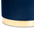 thumbnail image 4 of Baxton Studio Marisa Navy Blue Velvet Upholstered Gold Finished Storage Ottoman, 4 of 8