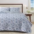 thumbnail image 6 of Floral Quilt Set - Lightweight, Soft, All-Season - 2-Piece Reversible Floral Bedding Set (Twin / Twin XL, English Garden Blue), 6 of 6