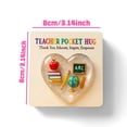 thumbnail image 2 of Teacher Appreciation Gifts, Heart Keepsake Ornament from Student, 2D Acrylic Car Hanging Charm, End of Year, Christmas, Back to School, Valentines Day Gifts for Teacher Khaki, 2 of 5