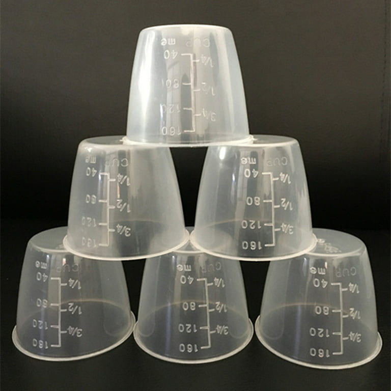 10Pcs_Rice Measuring Cups Clear Plastic Kitchen Rice Cooker Replacement  160ML