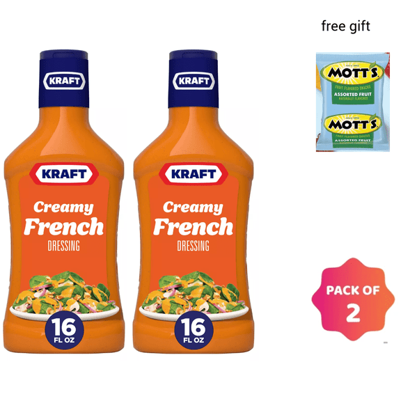 Kraft Creamy French Dressing, 16 oz pack of 3