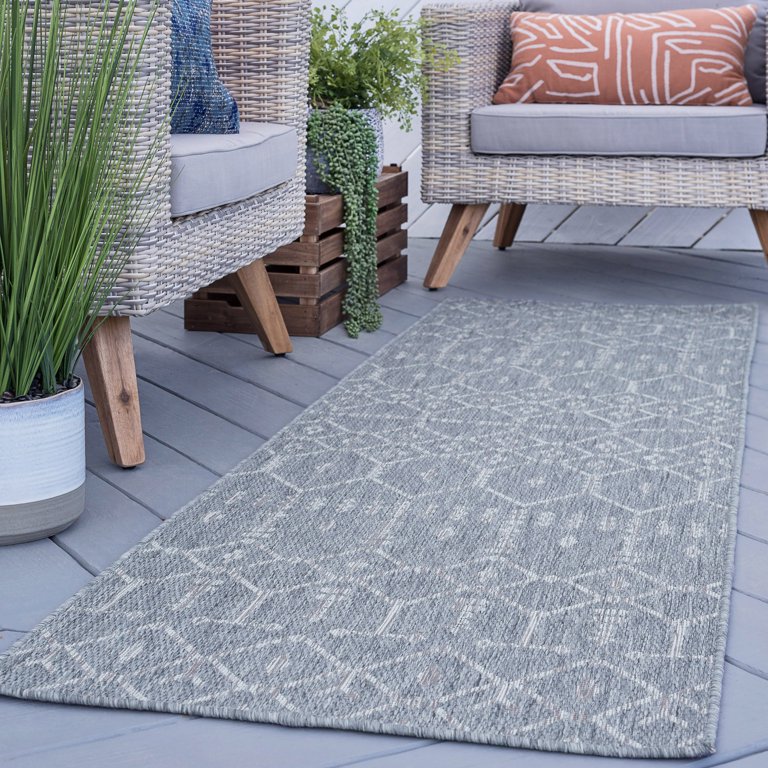 Outdoor Rug - Modern Area Rugs for Indoor and Outdoor Patios, Kitchen and  Hallwa