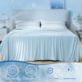 thumbnail image 6 of PHF Double Cooling Blanket for Hot Sleepers Throw Size, Arc-Chill Q-Max>0.5 with Double Cooling, Summer Blanket Absorbs Heat to Keep Cool All Night (Ice Blue, 50"x60"), 6 of 8