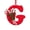 G, variant on Opvise Red Color 26-Letter Hanging Ornaments with Lanyard & Christmas Flower Charms Christmas Tree Drop Decoration Holiday Party New Year Christmas Home Decoration for Christmas R