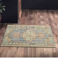 thumbnail image 6 of Green Rug, Orange Rug, Medallion Rug, Vintage Style Rug, Turkish Rug, Cool Rug, Thin Rug, Personalized Rug, Round Rug, Salon Decor Rug, 3.3'x9.2' - 100x280 cm, 6 of 8