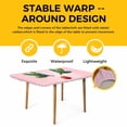 thumbnail image 4 of Pink Christmas Table Cloths for 4 Foot Rectangle Tables, Xmas Tree Ball Winter Modern Art Patio Waterproof Elastic Fitted Tablecloths, Washable Rectangular Table Cover for Camping, 4 of 8