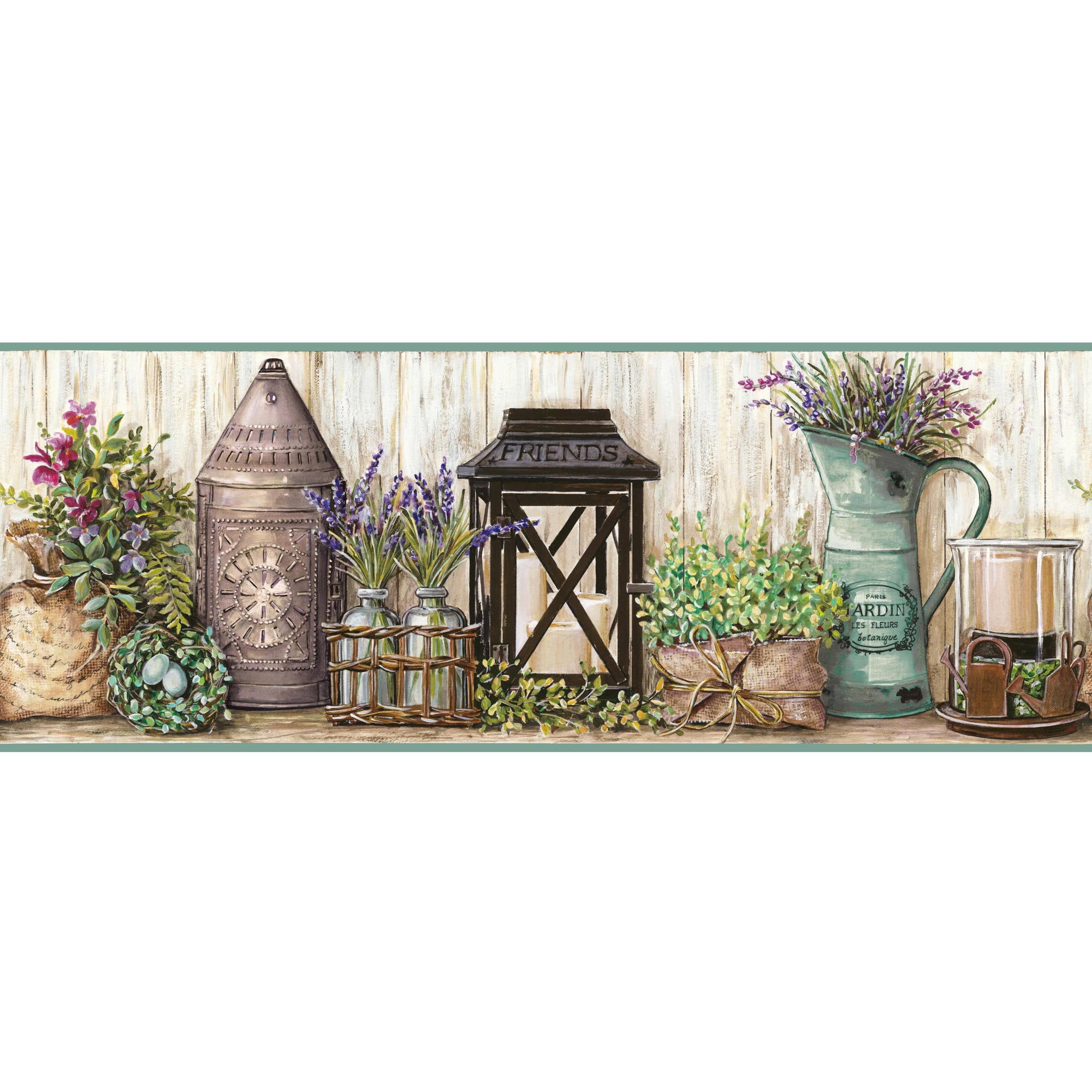 Country Keepsakes Garden Border Wallpaper