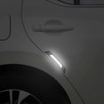 thumbnail image 5 of Universal 2PCS Carbon Fiber Car Fender Wheel Eyebrow Door Stickers Decal Protection Car Side Sticker Reflective Safety Decoration (White) Banmo, 5 of 5