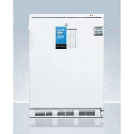 Commercially approved 24  wide all-freezer for built-in use  manual defrost with a NIST calibrated thermometer  lock  and -25C capability