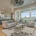 thumbnail image 2 of Trio Medallion Rug Grey 8x10 Contemporary Transitional Design, 2 of 7
