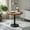 Brown, variant on Demi Bonn 31" Round Dining Table with Marble Pattern & Gold Metal Base, Water-Resistant Suction-Molded MDF Top, Modern Minimalist Design for Dining or Home Office, White