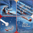 thumbnail image 4 of Festive Design Christmas Banner Santa Sleigh Reindeer Moonlight Snowy Backdrop for Holiday Party Home Decoration Winter Wonderland, 4 of 9