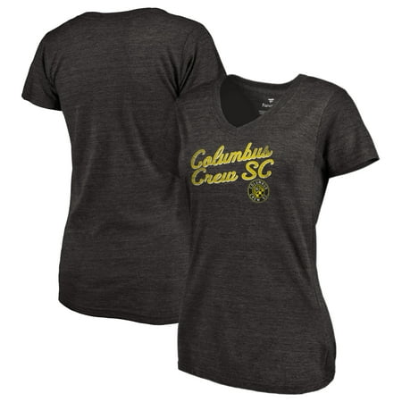 - Columbus Crew SC Fanatics Branded Women's Rising Script V-Neck Tri-Blend T-Shirt - Heathered Black