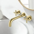 thumbnail image 2 of Bathroom Sink Faucet, Bathroom Faucet Wall Mounted Bathroom Sink Faucet, Brushed Gold Bathroom Faucet,Brass Centerset Bathroom Faucet, Bath & Faucets Bathroom Sink Faucets, 2 of 8