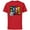 Red, variant on Marvel Avengers Four Heroes Four Colors - Short Sleeve Cotton T-Shirt for Adults - Customized-Black