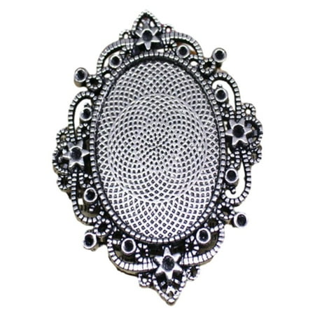 

10pcs 30x40mm Inner Size Plated Flowers Style Cabochon Base Charms Pendant A