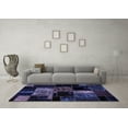 thumbnail image 3 of Ahgly Company Indoor Round Patchwork Blue Transitional Area Rugs, 6' Round, 3 of 4