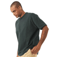 thumbnail image 3 of BELLA + CANVAS Men 7.5 oz Heavyweight T-Shirt, Short Sleeve Crew Neck Cotton Tee, Hunter Green, M, 3 of 4