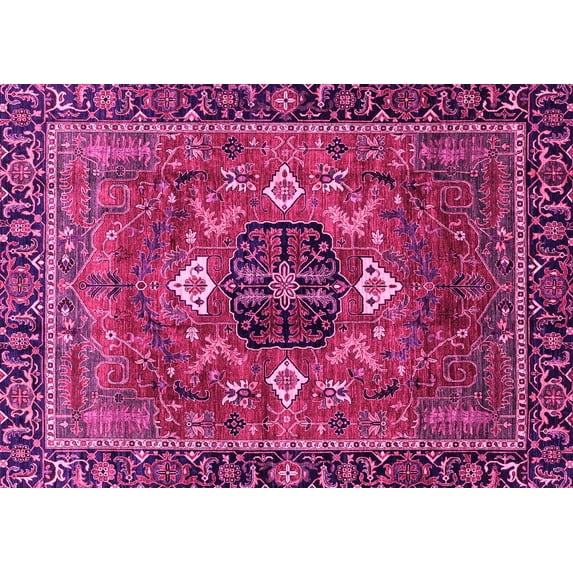 Ahgly Company Indoor Rectangle Persian Pink Traditional Area Rugs, 2' x 3'