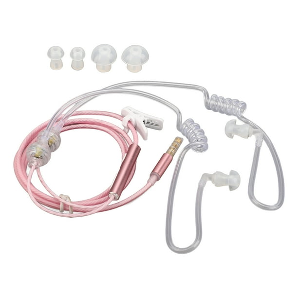 Auriculares De Tubo De Aire De 3,5mm, Auriculares Estéreo Binaurales Con Almohadillas Ergonómicas De Silicona Suave Para Ordenador Portátil Y Tableta