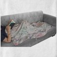 thumbnail image 6 of Dragonfly Soft Flannel Fleece Throw Blanket, Pink Backdrop Image with Bohemic Flowers Leaves Flying Birds Like Bugs, Cozy Plush for Indoor and Outdoor Use, 70" x 90", Multicolor, by Ambesonne, 6 of 6