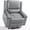 Gris, variante sur Bingirl Fauteuil Inclinable Élévateur Surdimensionné Gris de 27 Pouces avec Chauffage et Massage, en Cuir PU