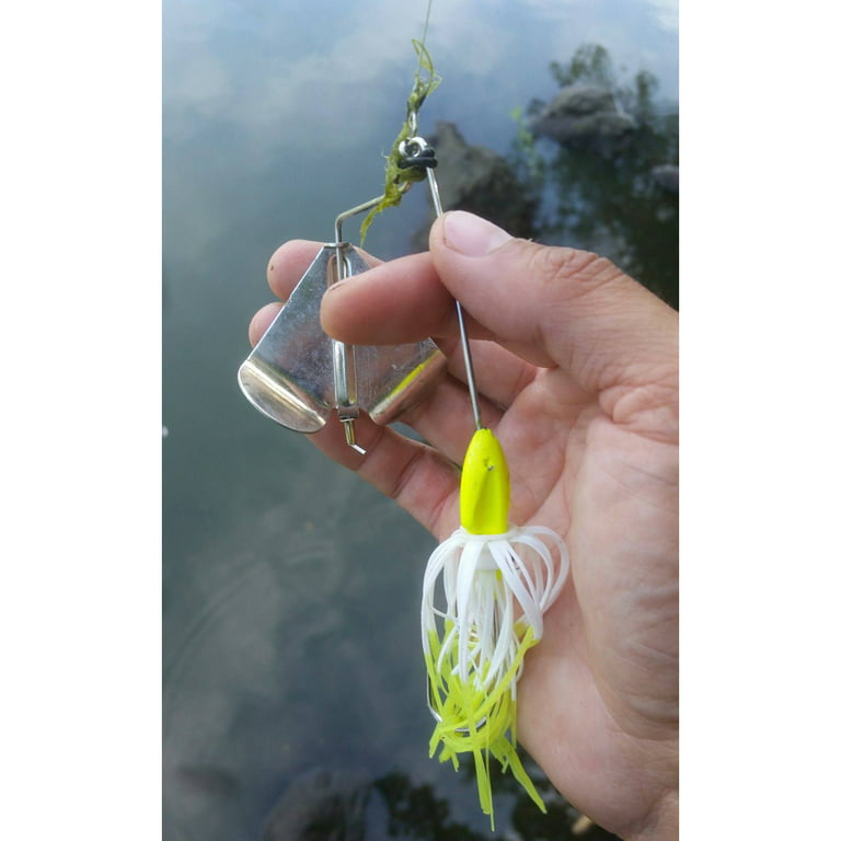 BOOYAH Buzz Fishing Lure Buzzbait One Blade Chartreuse Pearl White White  Chartreuse 1/4 oz 