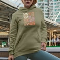 thumbnail image 2 of Stop & Smell the Flowers with Floral Boho Art Merch Gift, Sand Hooded Sweatshirt or Hoodie, 2XL, 2 of 5