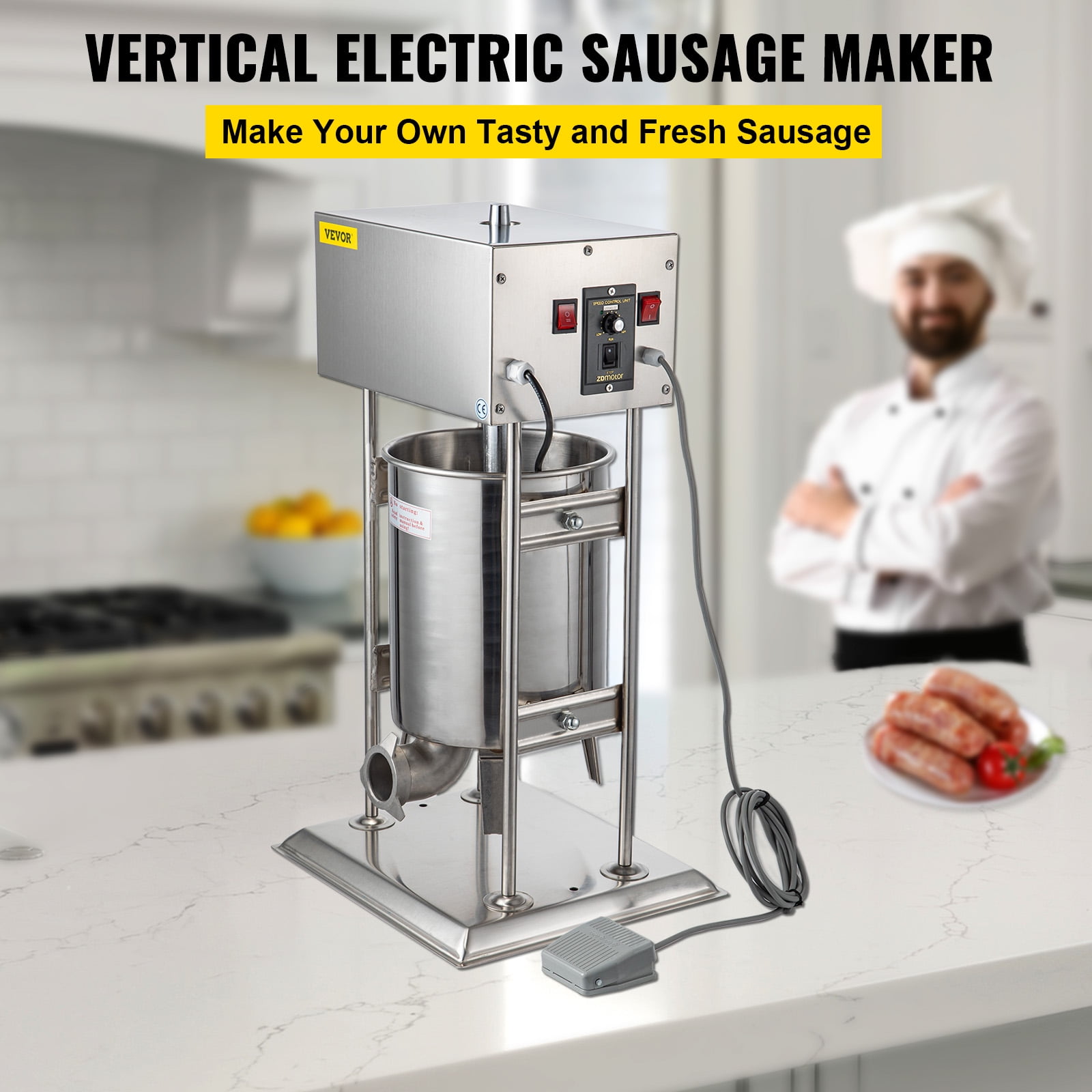 Sausage Stuffer - 15L - Automatic - Vertical - Digital Display - Maxima